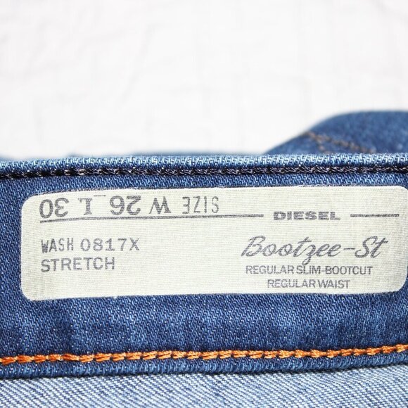 Diesel Womens Bootzee-St Jeans 0817X Size 26X30 Regular Slim Bootcut Stretch - Picture 5 of 12